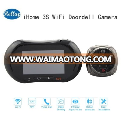 new products electronics wide angle auto intercome alarm peephole viewer,WiFi doorbell